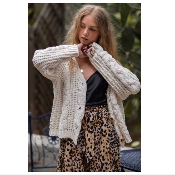 Cream’e Button Down Chunky Knit Cardigan - Picture 4 of 6